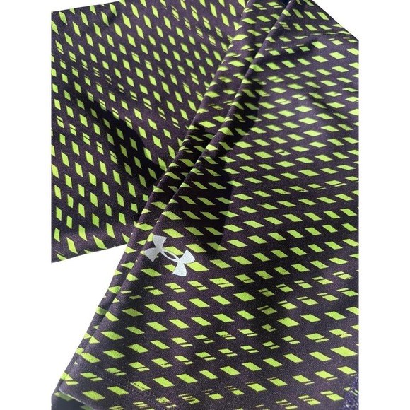 Under Armour HeatGear Compression Leggings Womens Medium Black Green Excellent - Picture 7 of 7
